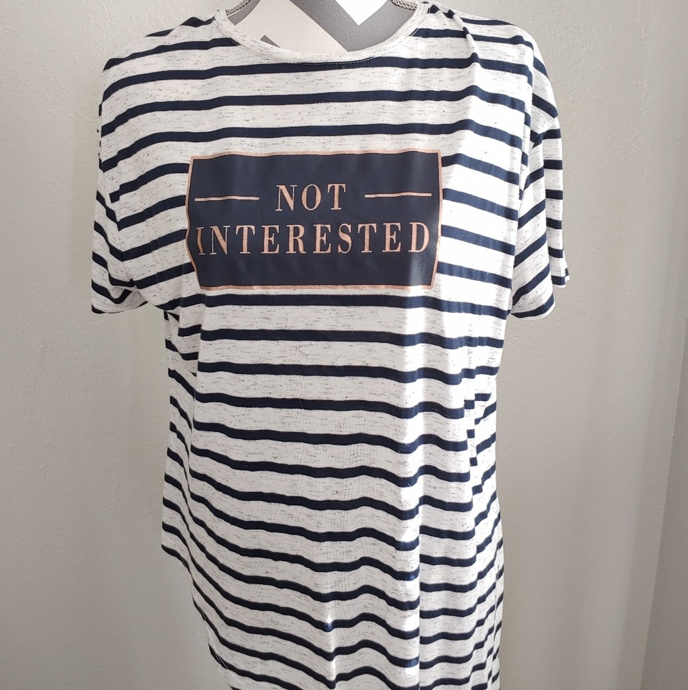 High low striped shirt